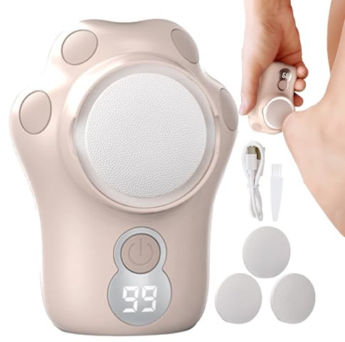 Racloir électrique pour pieds | Grattoir à talons fissurés – Outils de pédicure rechargeables avec guide de lumière LED pour les peaux craquelées en hiver, préparation post-sandale