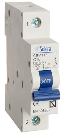 Solera® CBM116 Interruttore Magnetotermico, C16, 1P, 1M, 6kA, 16A • 1 unità