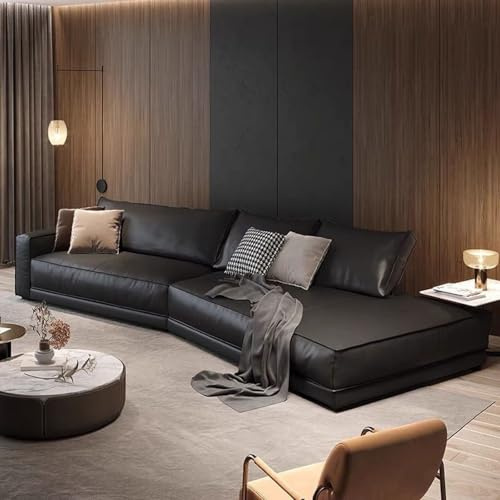 Generisch Modular Sofa Großes, 126 Zoll Flauschiges Leder-Wolkensofa, Sofabed for Wohnzimmer, Spielzimmer, Massivholzrahmen, Geformt, Ecke