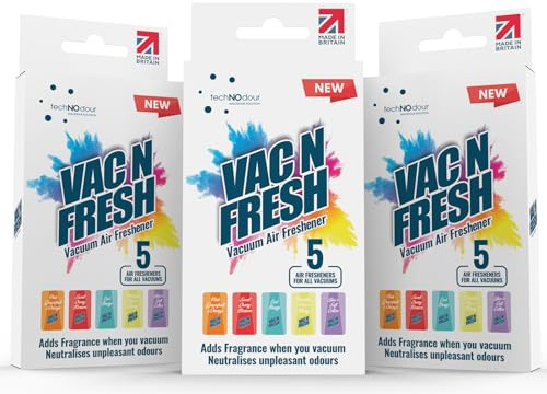 Vac N Fresh Hoover Bag Fresheners - Scented Vacuum Cleaner Smellies - For Bagless as well as Regular Vacuum Cleaners - Card Shaped Vac Deodoriser Discs for Pet Lovers (5 count (Pack of 3))