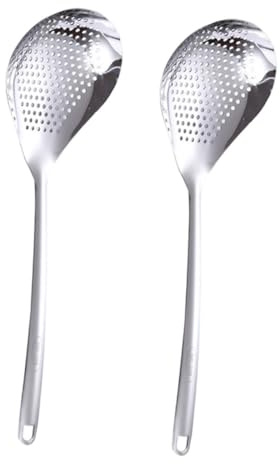 OUNONA Colador Inoxidable Espumadera Práctica para Cocina Filtro Resistente para Uso Hogar y Restaurantes para Buffet y Fiestas