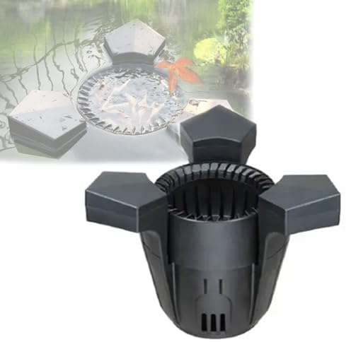 Skimmer galleggiante per laghetto, pulitore automatico per piscine con flusso di 4200 l/h, basso rumore, forte assorbimento, adattamento automatico del livello dell'acqua per piscina, giardino