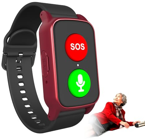 Ancianos Pulsera Avisador Personas Mayores Largo Alcance De Caídascon Botón De Llamada De Emergencia Botón, Detector Caída, Monitoreo De La Salud para Mayores Red