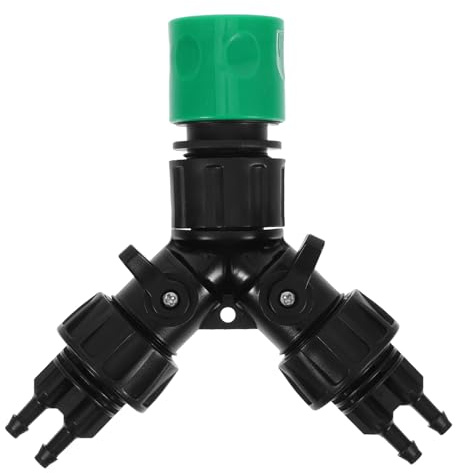 WEKADRIN Séparateur de Tuyau D’arrosage Goutte à Goutte 4 Voies pour Jardin Extérieur, Adaptateur Robinet 1/4 Compatible Système Irrigation Automatique, Répartiteur Contrôlable