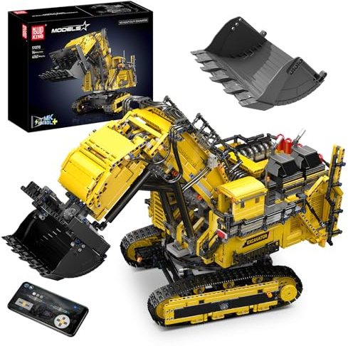 Mould King 17070 Großer Bagger-Bausatz, Ferngesteuerter RC-Bagger mit App-Steuerung, Bergbau-Baufahrzeug-Bausteine ​​für Erwachsene (über 4767 Teile)