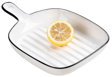 Bandejas para lasaña Plato for hornear horno microondas for el hogar, plato de arroz horneado, creativo, con mango cerámica especial, vajilla Para hornear pasteles