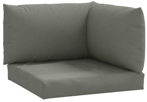 XHNIFBN Palettenkissen 3er Set Dunkelgrau Meliert - Sitzkissen 60x60 cm mit Rückenkissen und Seitenkissen - Bequeme Polsterauflagen für Europaletten Gartenmöbel und Sofa Indoor