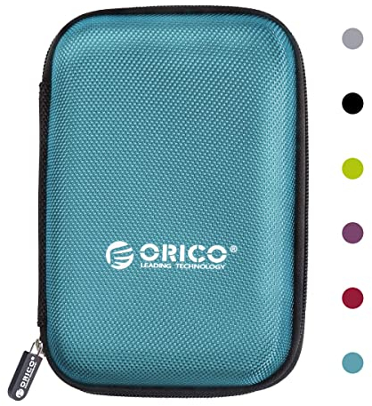 ORICO Custodia Hard Disk Esterno Disco Protettiva per Rigido 2.5 - Scatola di archiviazione su disco rigido, Scatola portaoggetti digitale(Blu)