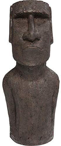 Kare Design Deko Objekt Easter Island Grau, Bodenfigur, Figur, Accessoire, Wohnzimmer, für Regale oder Sideboards, Skulptur, Dekoration, 80x34x26 cm (H/B/T)
