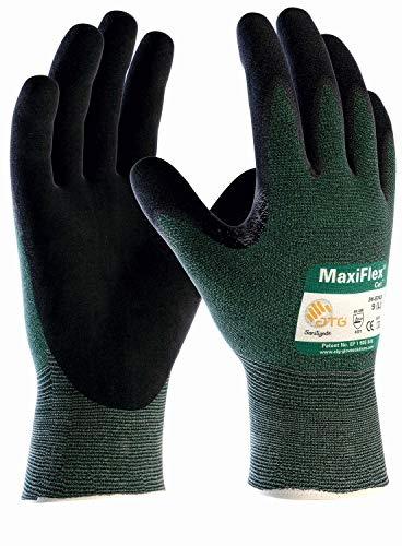 ATG handskar 34-8743HCT skärskyddshandskar MaxiFlexCut, SB-Verp. grön/svart 9