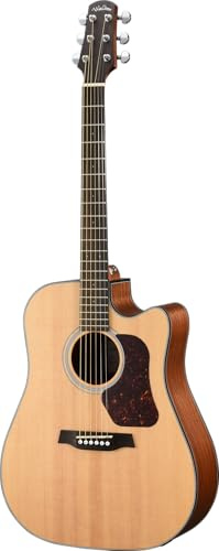 WALDEN Westerngitarre, WAD550CE, Dreadnought Cut, Decke massiv, Mattlack, EQ
