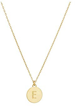kate spade new york Initial Mini Pendant, E Gold, One Size