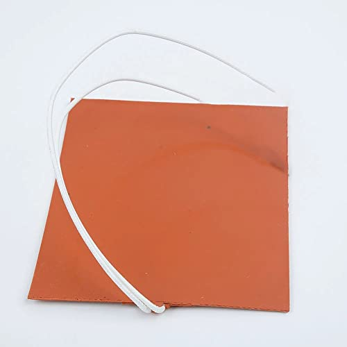 FUBESK 100 x 120 mm 12 V 12 W Silikon-Heizmatte für Drucker beheiztes Bett Heizkissen 3D-Drucker Werkzeuge Silikon Heizung Heizbett Matte Beheiztes Bett Pad