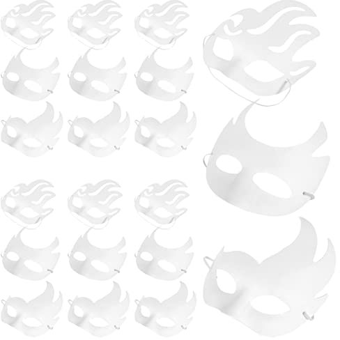 BESPORTBLE 15stücke Handbemalte Masken Unlackierte Papiermasken Für Cosplay Und Partys Bastelset Für Erwachsene Gestalten Und Verzieren