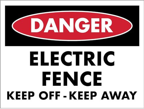 Gefahr Elektrozaun Fernhalten Warnschild Blechschild Wandposter Deko Blechschild Für Innen Draußen 20X30cm