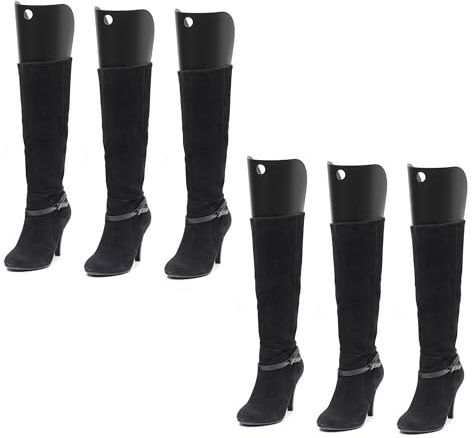 3 Paar Stiefelspanner [24x22cm] - Form Einsätze | Hoch Stiefel Stütze für Damen und Herren Schuhe Farbe - schwarz | Schuhspanner | Stiefeldehner | Schaftformer für Leder- und Textilstiefel geeignet