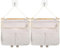 Baxcdyswe 2 Pieces Organizador Colgante con Bolsillos, Alta Capacidad 3 Compartimentos con Gancho Adhesivo, Organizador de Pared for Bolsa Colgante para Casa, Oficina, Caravana, Cocina (Beige)