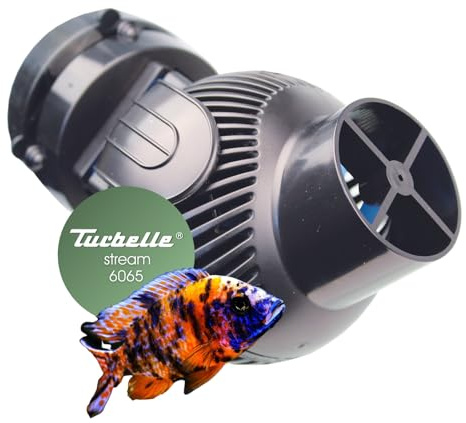 TUNZE Strömungspumpe Turbelle Stream 6065 I Pumpe mit 6500l/h Strömungsleistung I Propellerpumpe mit Magnet Holder & Silence Klemme bis 15mm Glasstärke I Wasserpumpe für Süßwasser-Aquarium