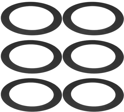 PATIKIL Goof Rings Inner Diameter 3.39, Outer Diameter 4.72, 6 Pcs Metal Goof Rings Cover Recessed Light Trim for Ceiling Wall Fixtures Can Lighting Down Light LED, Matte Finish Black