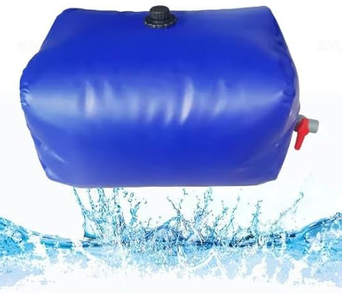 Schwimmbad, Wassertank für Schubkarre, mobiler Wassersack für den Außenbereich, mit Auslassventil, faltbar, widerstandsfähig, PVC, wiederverwendbar (5000 l/2,5 x 2 x 1 m)