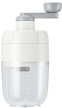 BBTISG Manual Ice Crusher Ice Shaver, Portable Home Manual Ice Crusher Slush Machine for Making Ice Cream, Blending Slushie and Other Fun Iced Drinks (White)