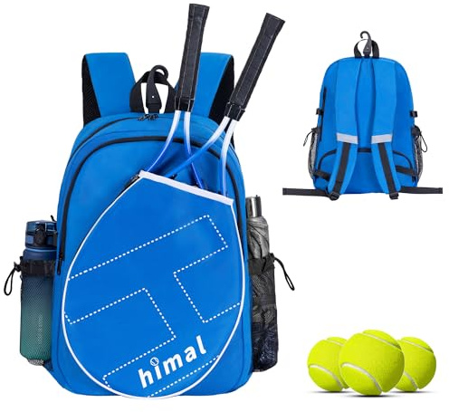 UNIHIMAL Tennisväska tennisryggsäck för män kvinnor, stor kapacitet rymmer 2 racketar med ventilerat skofack och isolerad ficka