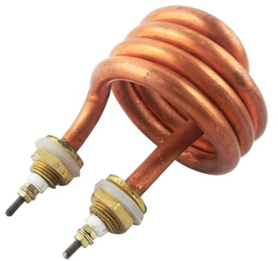 yaoqijie Distilled Electric Water Heater Element Spare Parts for Boiling Water & Dispenser Heaters Copper 2500W 3000W 4500W Lasting(80mm 4500w,110V)