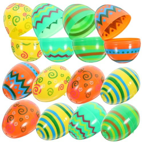 TOYANDONA 12pcs Fillable Easter Eggs for Boys and Girls Reusable Easter Party Favors Candy Boxes for Games Crafts and Decorations