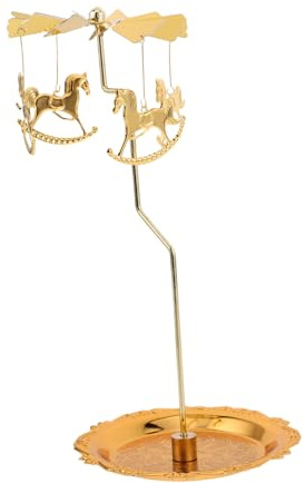 UKCOCO Candelabro De Giratorio Soporte Aromático Centro De Mesa Decorativo y Romántico Luz y Viento