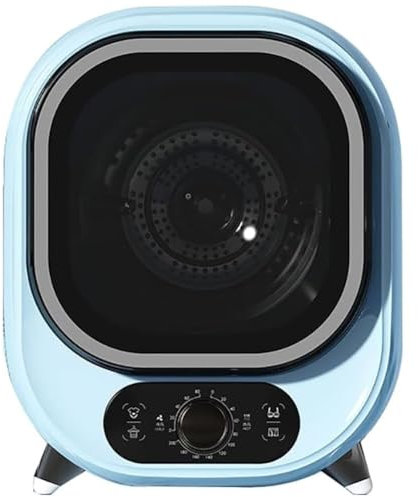 GXGSDM Mini Secadora eléctrica de 450 W, pequeña, portátil, con Tambor Interior de Acero Inoxidable, 35 decibelios de bajo Ruido, Ideal for dormitorios, Apartamentos y Viajes.(Blue)