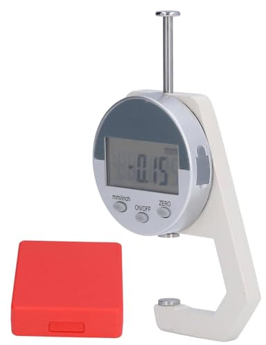 Ga Indice di Spessore Digitale, Misuratore di Spessore Portatile 0-25,4 Mm/1, Strumento di Misurazione in Pelle/carta/metallo Ad Alta Precisione, Corpo in Alluminio, Display a
