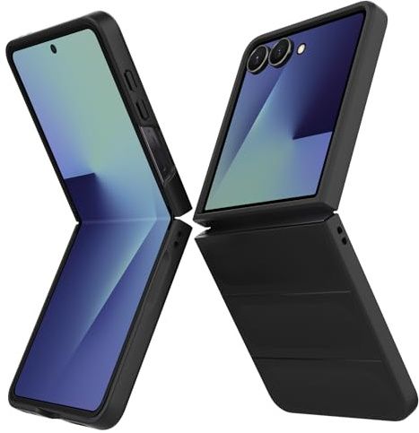 BonYonka Funda para Samsung Galaxy Z Flip 7, Funda de Silicona Resistente a Golpes y Arañazos, Forro de Microfibra Suave, Funda Integral con Protección para La Cámara, Negro