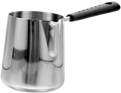 BESTYASH Casserole Inox avec Poignée et Bec Verseur Petite Casserole Multifonction pour Induction et Gaz Pot à Sauce Réutilisable Pot à Lait Compact et Facile à Nettoyer