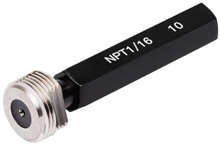 Gewindeprüfer NPT-Gewindelehre, Ringlehre 60° 1/8 1/16 1/2 1/4 3/8 3/4 Messwerkzeug(Plug gauge,NPT 3/8)