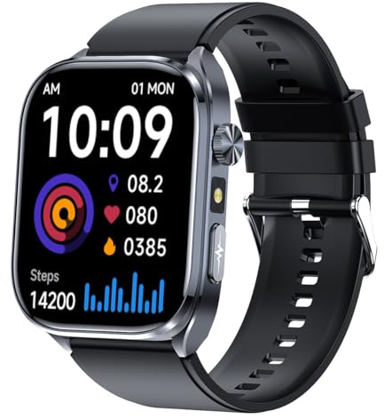 Fitness Smartwatch for Men & Women with ECG/Heart Rate/Blood Pressure/Calories/HRV/Sleep monitor Activity Tracker with 2.0 Amoled Bluetooth Calls,14 Days Battery Life and IP68 Waterproof