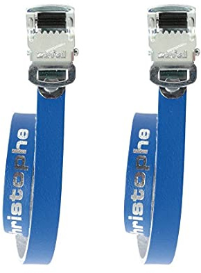 Zefal Pedalriemen 'Christophe 516', 370 mm, Leder, blau (1 Paar)