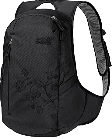 Jack Wolfskin 2005322 Ancona, komfortabler Tagesrucksack für Frauen, Damen Rucksack mit schlankem Schnitt, praktischer Backpack extra für Frauen, Schwarz