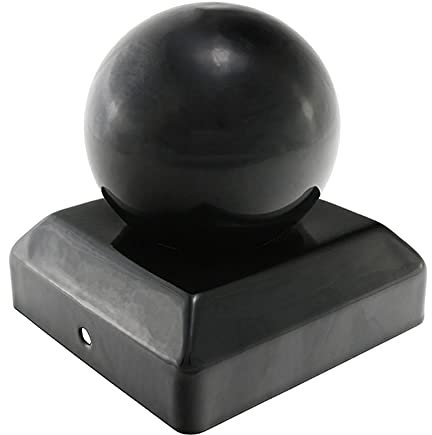 TIMCO Ball Fence Post Cap Epoxy Black - 100mm