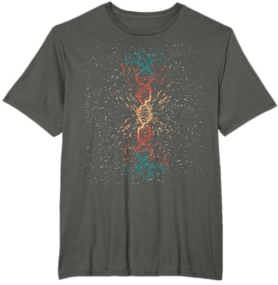 DNA Tree Science Genetics DNA Camiseta Hombre Multicolor Talla S Manga Corta Jersey Encaje Clásico Ciencia Vida Intelectual