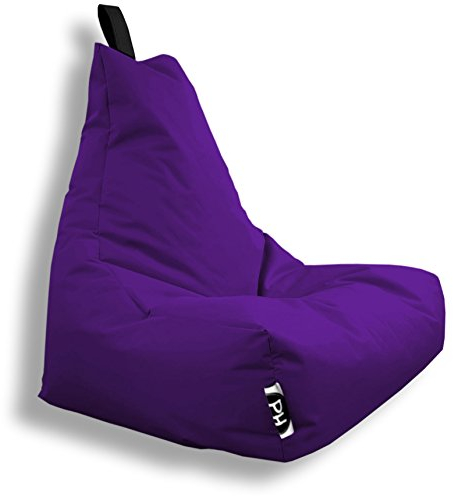 PatchHome XXL Lounge-Sessel – Ergonomischer Sitzsack für Gamer, Wohnzimmer & Outdoor – Mit Styropor-Füllung, Waschbarem Bezug & Reißverschluss zur Wiederbefüllung (Purple)