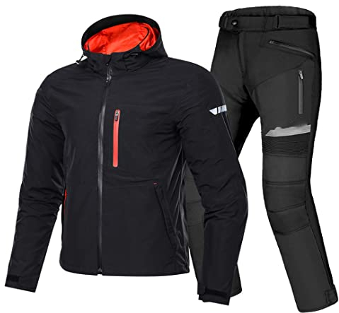 Hcclijo Motorrad Reitjacke Anzug Motocross Jacke Atmungsaktiv Wasserdicht Motorrad Schutz