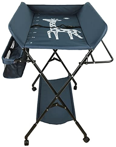 HUOLE Table à Langer Pliable,Station à langer pour bébé portable,Table à Langer Pliable et Portable Table à Langer avec Panier de Rangement à Côté Charge Maximale de 25 kg(80 * 66 * 98cm)