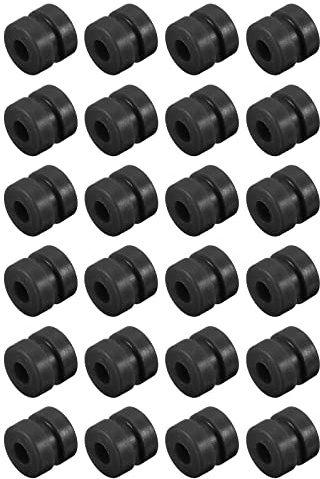 sourcing map RC Vibrationsschutz Gummi Bälle für RC F4 F7 Flugregler M2x4mm Stoßdämpfung Bälle (Schwarz) 24Pack