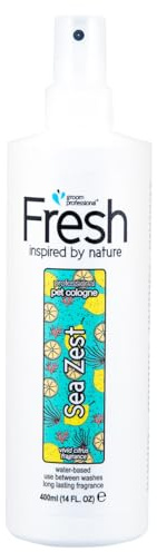 GROOM PROFESSIONAL FRESH Sea Zest Hundeparfüm - Hundeparfüm-Spray - Frisches Duftspray für Hunde Gegen Geruch - Frischer Meeresbrise-Duft - Lang anhaltender Duft - Erfrischender Duft, 400ml
