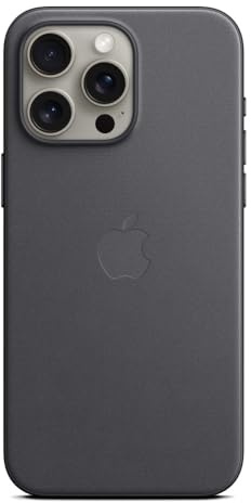 Apple iPhone 15 Pro Max Feingewebe Case mit MagSafe – Schwarz ​​​​​​​