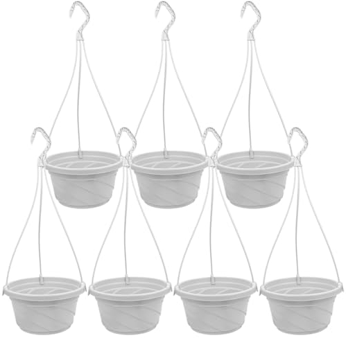 Kisangel Vaso Per Piante Sospeso In Plastica 10 Set Vasi Da Fiori Sospesi A Parete Vasi Da Vivaio Sospesi Per Piante Giardino Balcone