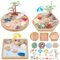 WEBEEDY 3 Sets Miniatur-Strand-Zen-Garten-Set, Sand-Bastelset, Ozean-Strand-Sandkasten-Dekorationen, Meditation, Mini-Zen-Garten-Zubehör Für Zuhause, Büro, Desktop-Dekor, Einzigartiges Geschenk