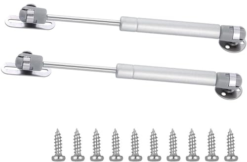 12 Length Gas Strut, 100N/22.5 lb Hydraulic Air Prop Lift Support Cabinet Hinge Kitchen Cabinet Door Air Spring Door Impact Cabinet Hinge Silver, (2 Sets)