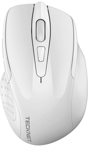 TECKNET Bluetooth Mouse, 4800DPI Wireless Mouse Computer Silent Click USB Mice Bluetooth 3.0/5.0 and 2.4GHz Connectivity Mouse with 6 Adjustable DPI, 30 Months Battery Life Cordless Mouse for Laptop | Bluetooth mouse, 3-mode (BT5.0/3.0 & 2.4G), 6 Adjustable DPI, Silent Clicks, 30-month Battery, Ergonomic & Portable Design