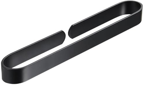 Wandmontierter Handtuchhalter aus Aluminium für Bad und Küche, leicht zu reinigen, Handtuchhalter mit Aufhängestange, für Schlafzimmer und Hotels, 30 cm, Schwarz